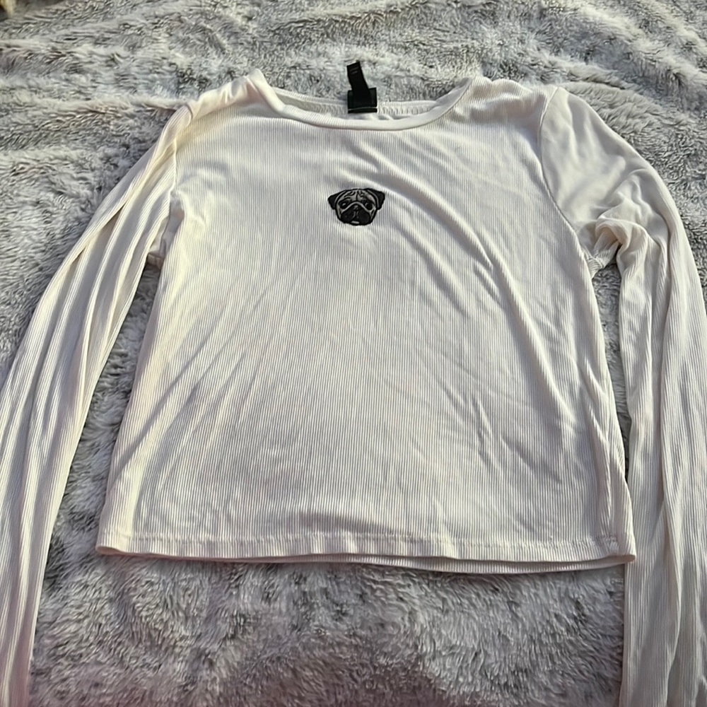 from target, white, pug on front, kinda cropped